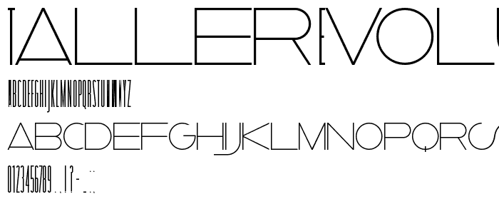 taller evolution font